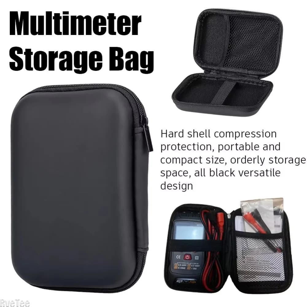 Multifunctional Storage Bag Shockproof Earphone Data Storage Bag EVA Protective Box Multimeter Carrying Zipper Tool Bag