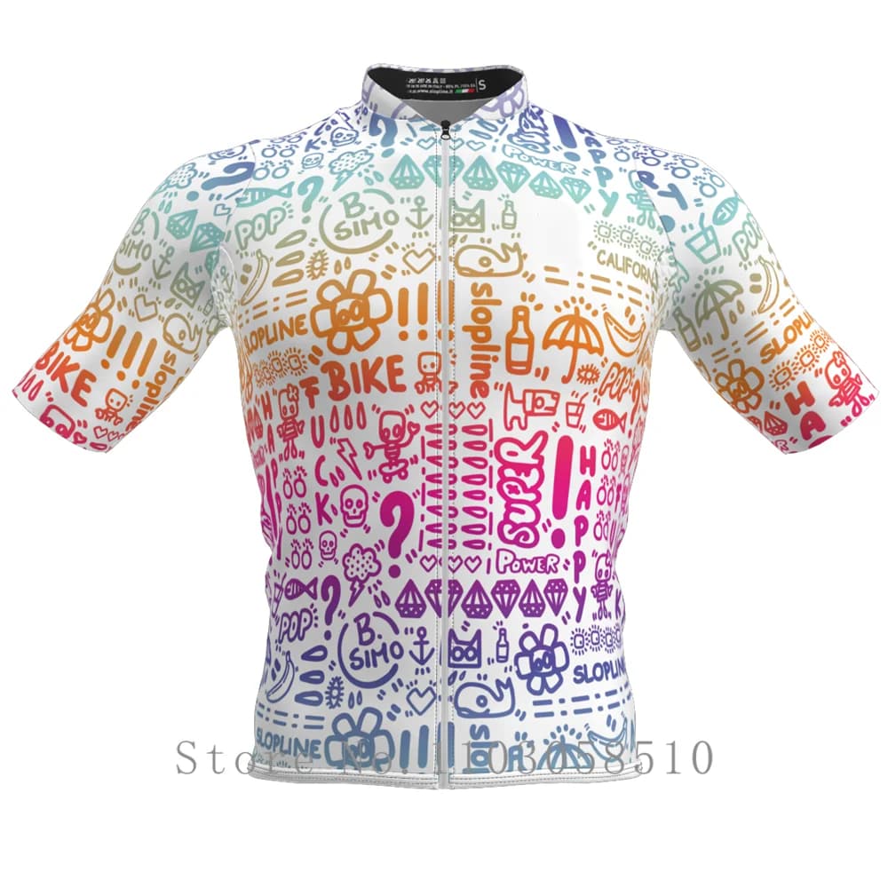 Men's Pro Short Sleeve Cycling Shirt Slopline Breathable Shirts MTB Maillot Race Road Bike Top Fast Drying Bicycle Clothing