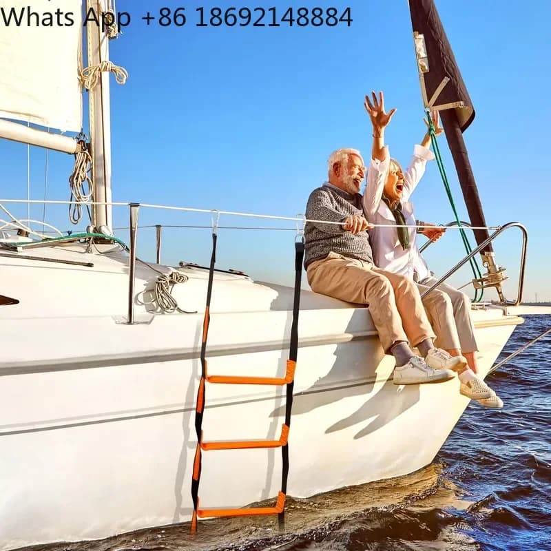 Marine Rope Ladder for Inflatable Boats Kayaking Motorboats Canoes Strength Rock Climbing Belt Reinforcement Steps