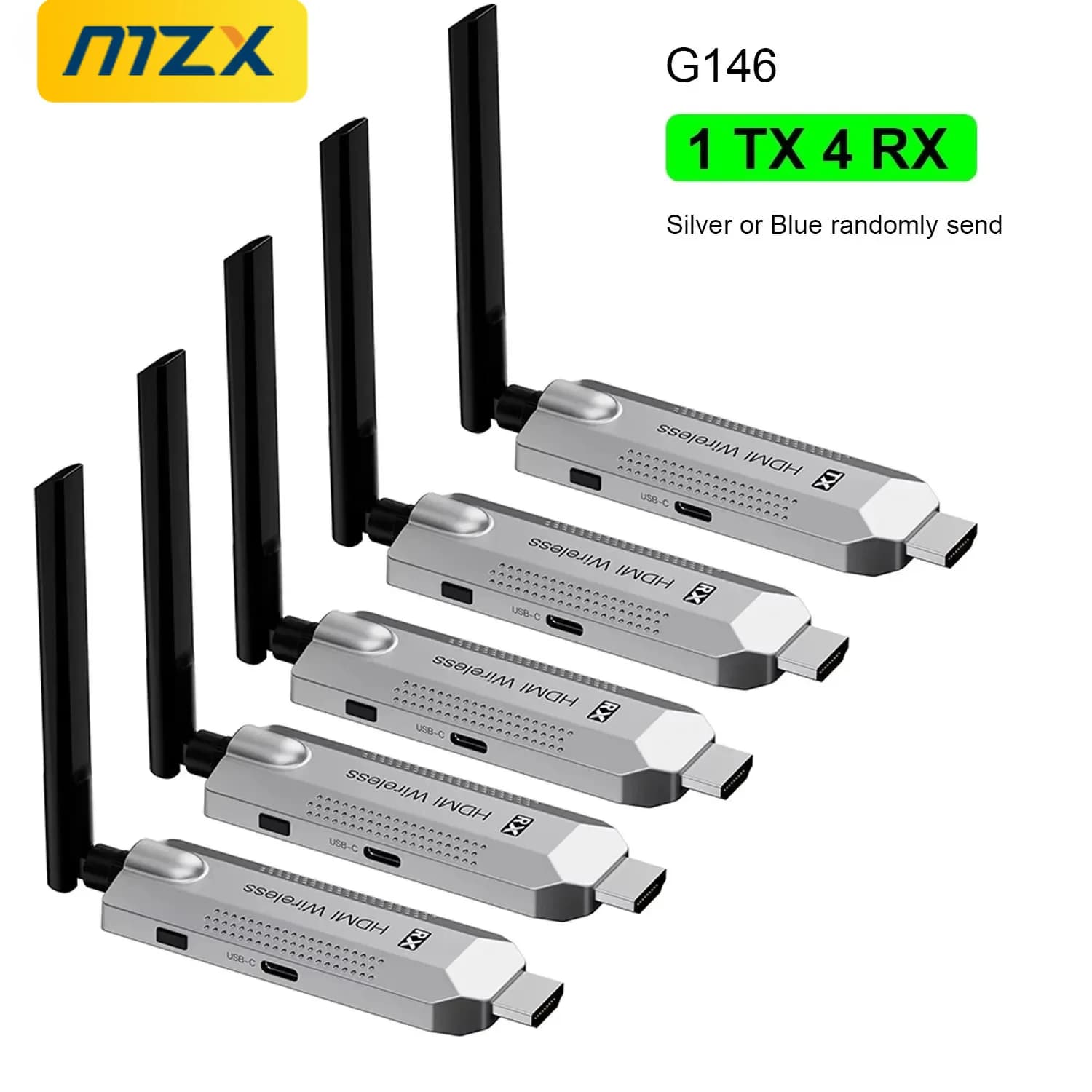 MZX 164ft 50m Wire-less Video Transmitter and Receiver Transmission HDMI-compatible Extender Display Adapter Cable Screen Mirror
