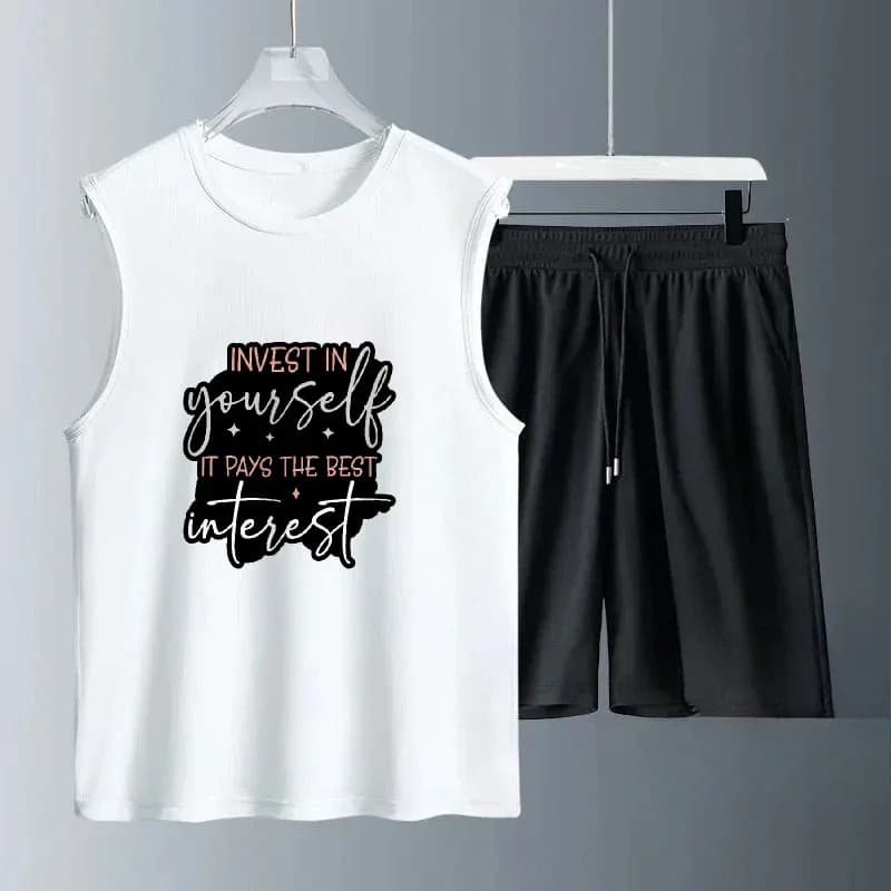 Sports Complete Summer 2025 Men's: Canotta and Shorts Fast Drying Breathable for Open Sports, Basket and Daily Use