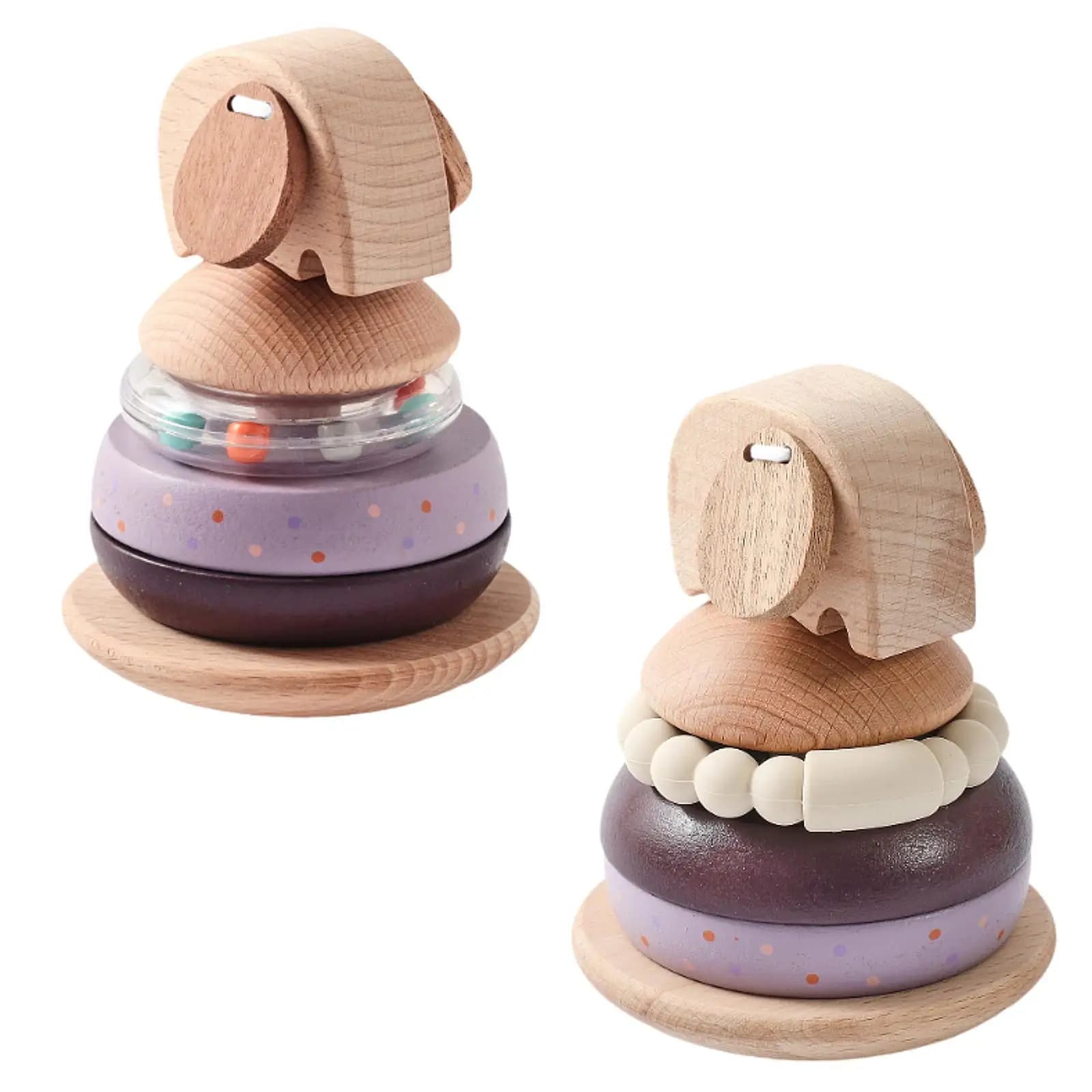 Blocchi impilabili in legno, ornamenti per blocchi di elefante, apprendimento precoce, gioco di equilibrio per bambini, regalo di compleanno per ragazze