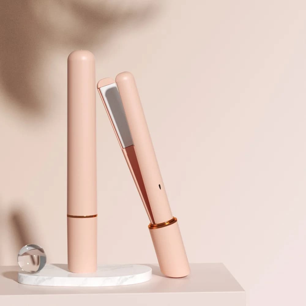 Mini Piastra per Capelli 2 in 1, Lisciante e Arricciacapelli, 25W Bassa Potenza, Rivestimento in Ceramica Sicuro Anti-Scottatura, Ferro da Stiro Portatile da Viaggio