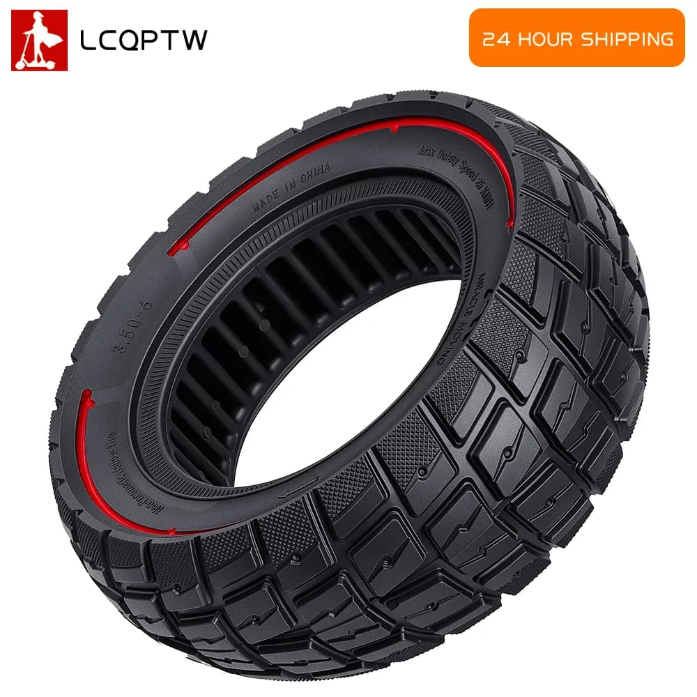 3.50-6 Solid Tire Non Puncture Explosion Proof for Electric Scooter 90/65-6 Anti Slip Off Road Solid Tyre Wheel Replacement Part