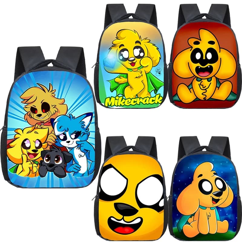 Zaino per bambini in cartone animato con Compadretes Zaini per asilo stampati Videogioco Mike-Crack Borse da scuola per ragazzi e ragazze Mochila