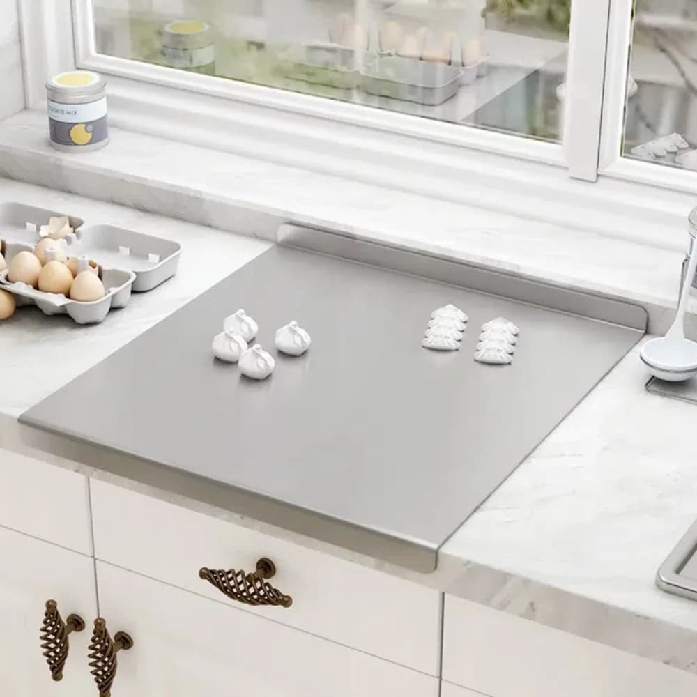 With Lip Stainless Steel Cutting Board Rectangular Anti-mildew Home Chopping Board Anti-Slip Easy Clean Cutting Chopping Boards