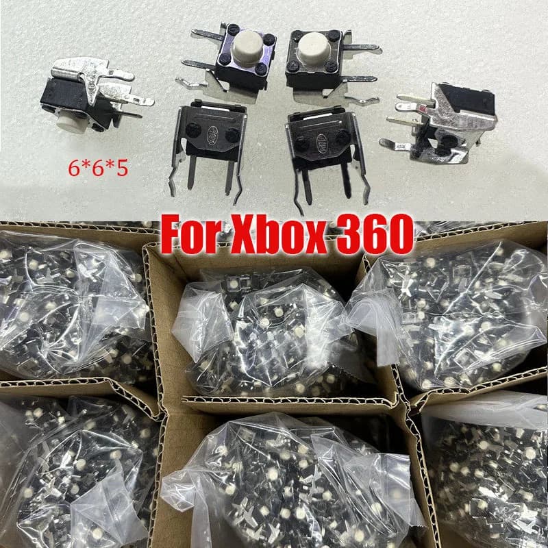 10PCS RB RB Interruttore Paraurti Joystick Pulsante Per Xbox 360 Controller Joystick Interruttore Pulsante Riparazione Accessori di Ricambio Bianco