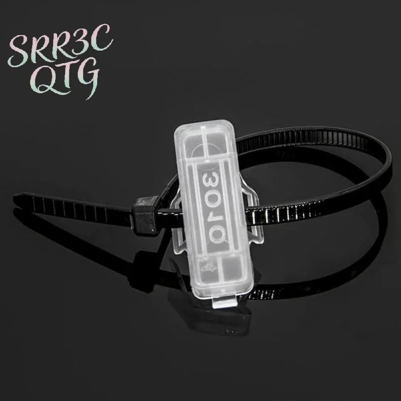 Hot Sale 100pcs Cable Label Tag Box Transparent Plastic Cable Tie Marker Wire Sign Name Holder Display Identification Seal Case