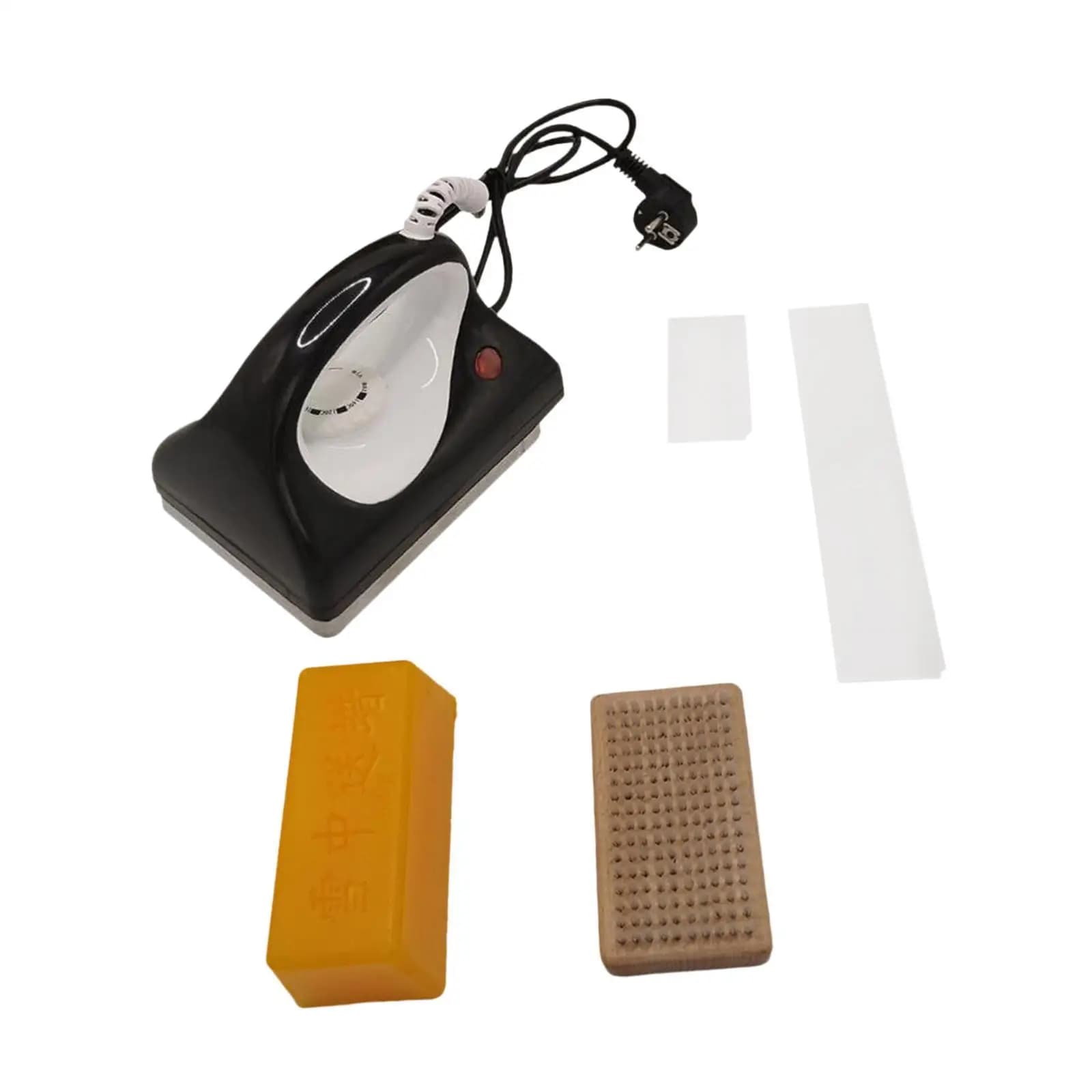 Ski Snowboard Care Equipment Waxing Iron Adjustable Temp Full Kit with Nylon Brush and Board Scrapers for Tuning