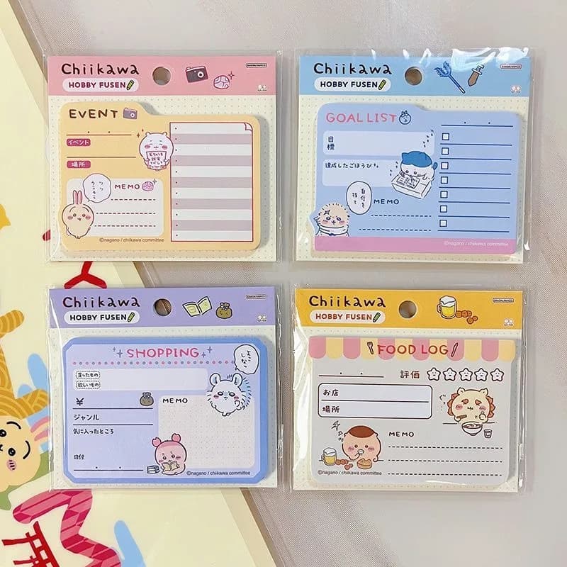 Blocco Note Adesivo Anime Chiikawa, Foglietti Memo Cartoon Kawaii, Nuovi 2026 Hachiware Rakko Usagi, Adorabile Lista della Spesa, Note Carine