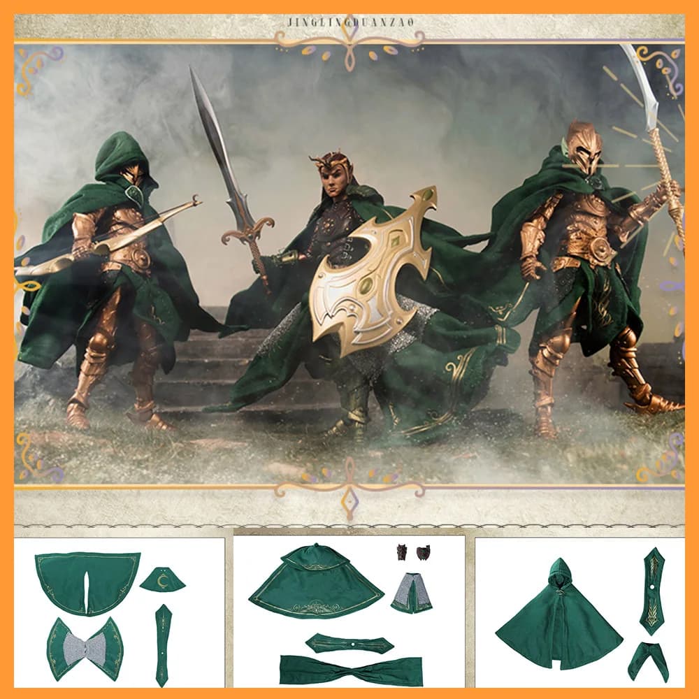 [Solo mantello] 1/12 Four Knight Mithical Legions All Star 5 Elf Series Mantello Accessori per 6.5in Action Figure Modello Giocattoli FAI DA TE
