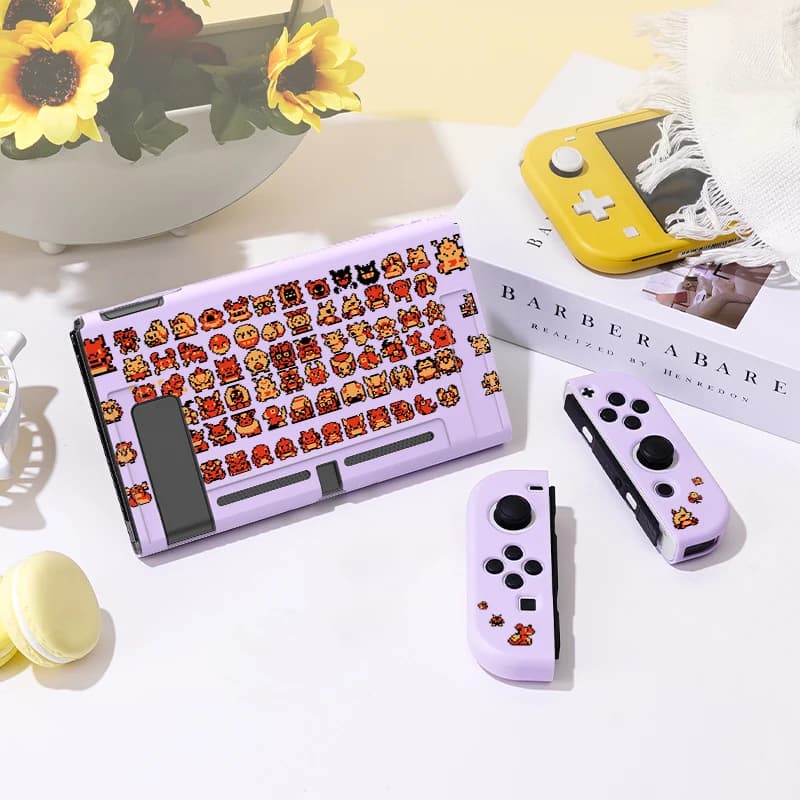 Custodia protettiva Pixel Pokemon per Switch Oled, cover sottile in TPU morbido per console Nintendo Switch, accessori di gioco NS