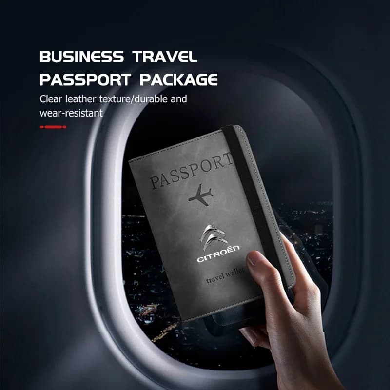 Rfid Blocking Passport Cover Travel Wallet Card Ticket Holder For Citroen C5 C1 C2 C6 C4L DS3 DS4 DS5 C-Elysee Grand Berlingo