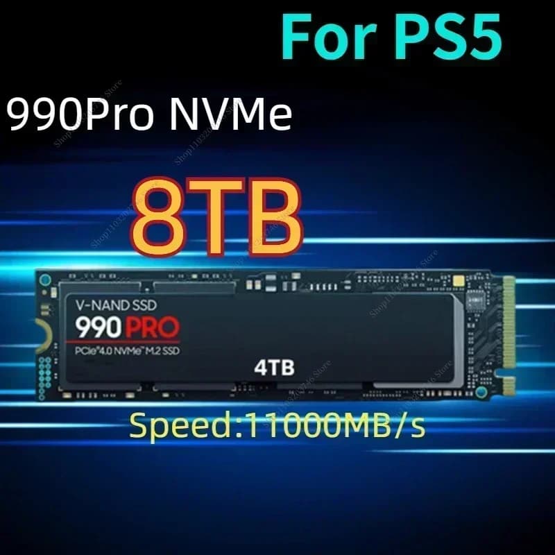 Nuovo SSD Interno 990PRO 2024 da 8TB, 4TB, 2TB, 1TB, Disco Rigido a Stato Solido M2 2280 PCIe Gen 4.0 x 4 NVMe per Desktop, PS5, Laptop, PC