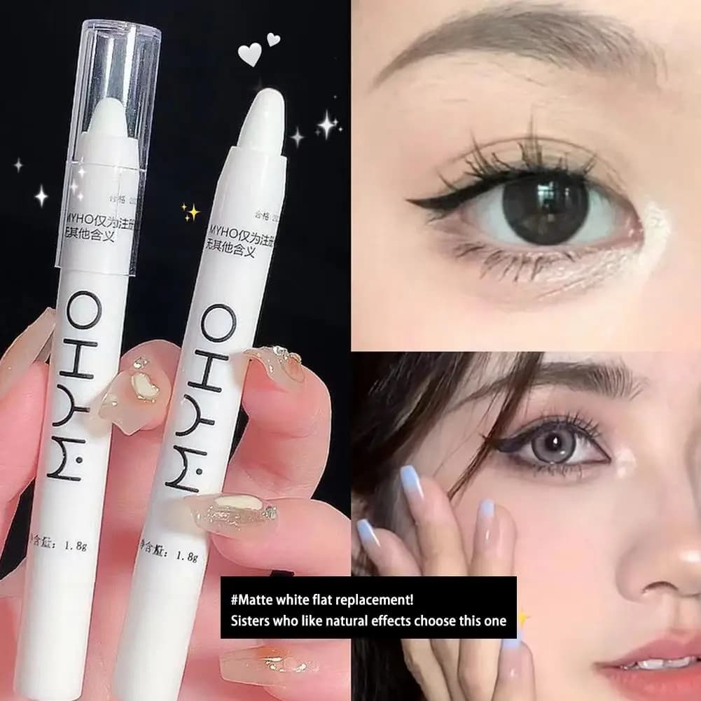 Evidenziatore glitterato impermeabile perlescente opaco bianco nastro diamante illumina sdraiato baco da seta ombretto stick trucco viso