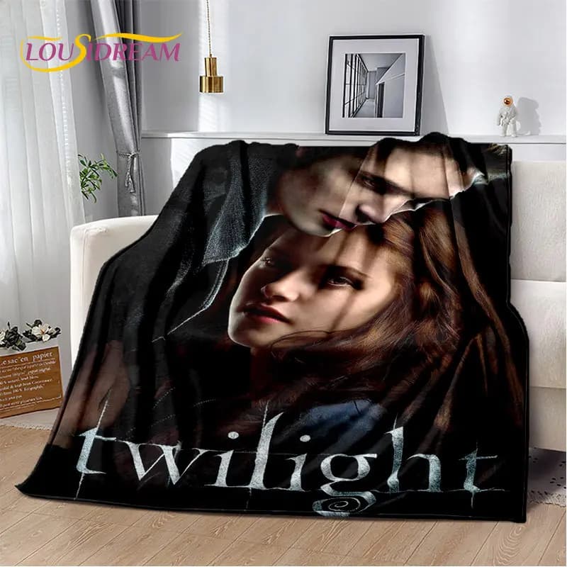 The Twilight Saga Coperta morbida in peluche stampata HD, coperta in flanella per soggiorno, camera da letto, divano letto, copertura da picnic per bambini