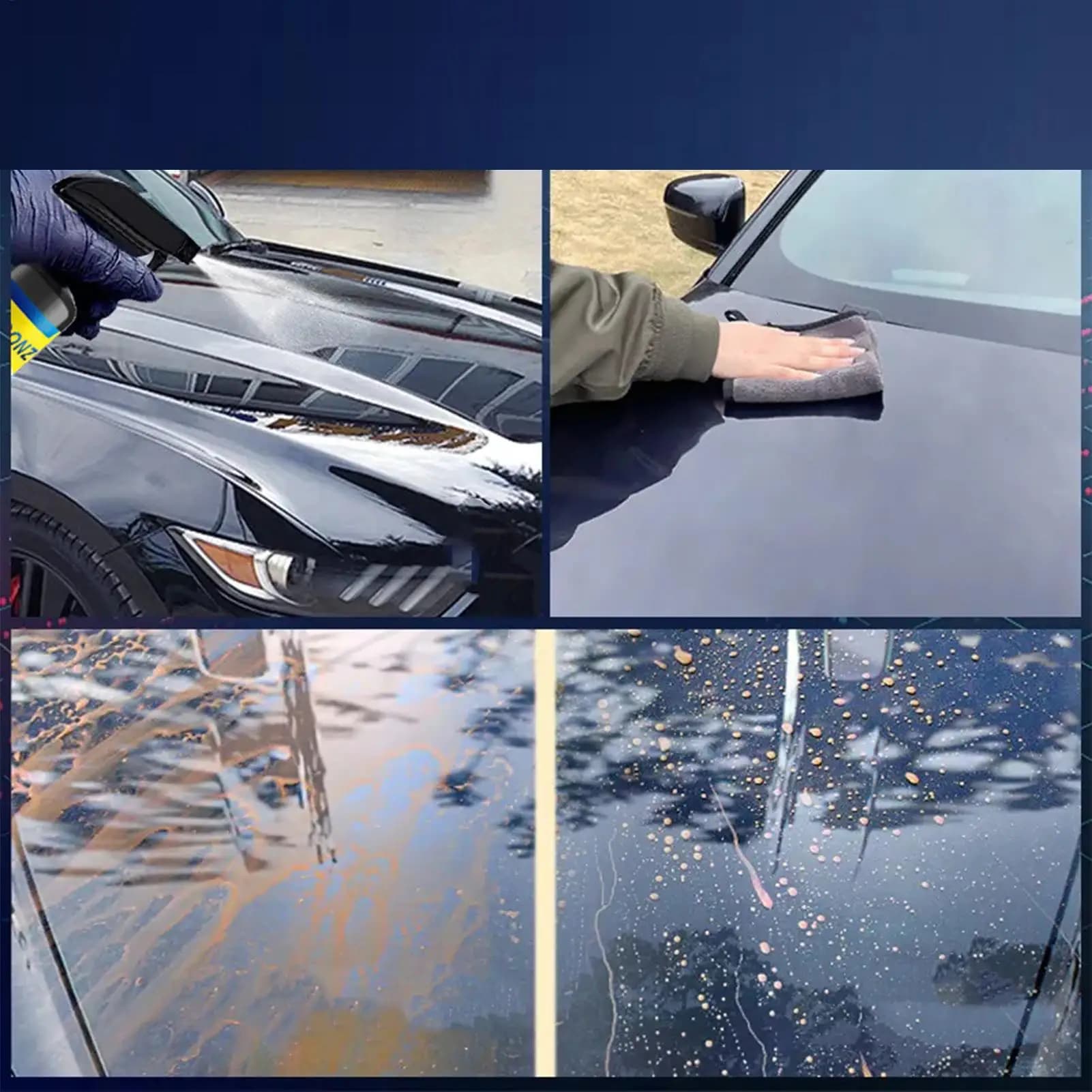 Coating Spray Car Scratch Wax Coating Spray 500ml Quick Effect Scratch WaxPolish Waterless Wash Oil Film Glass Cleaner For Car