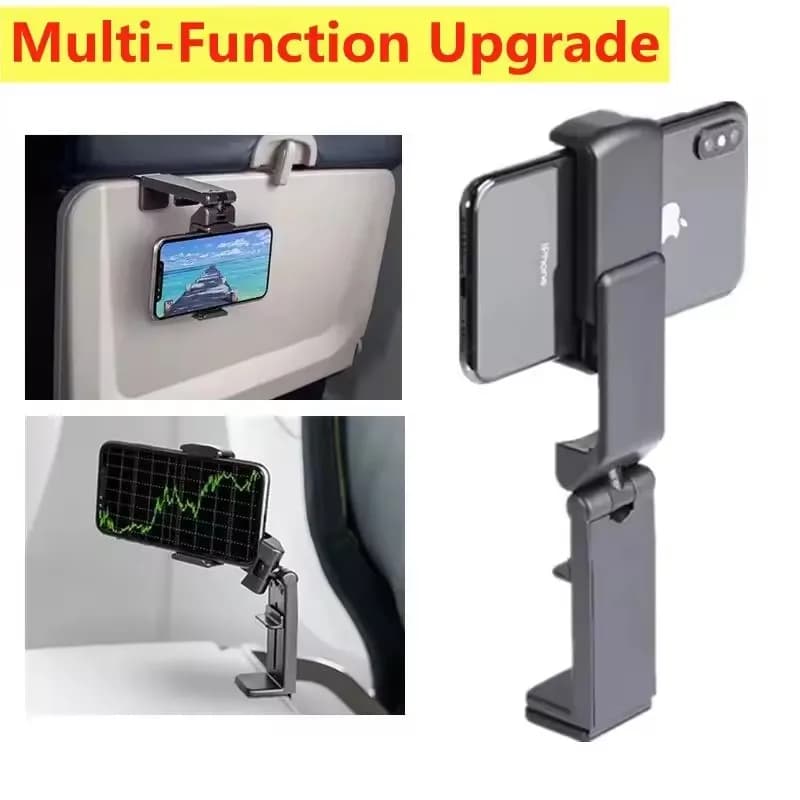 Supporto per telefono per aereo Supporto per cellulare portatile Supporto da viaggio per scrivania Volo pieghevole girevole per selfie Supporto per sedile del treno