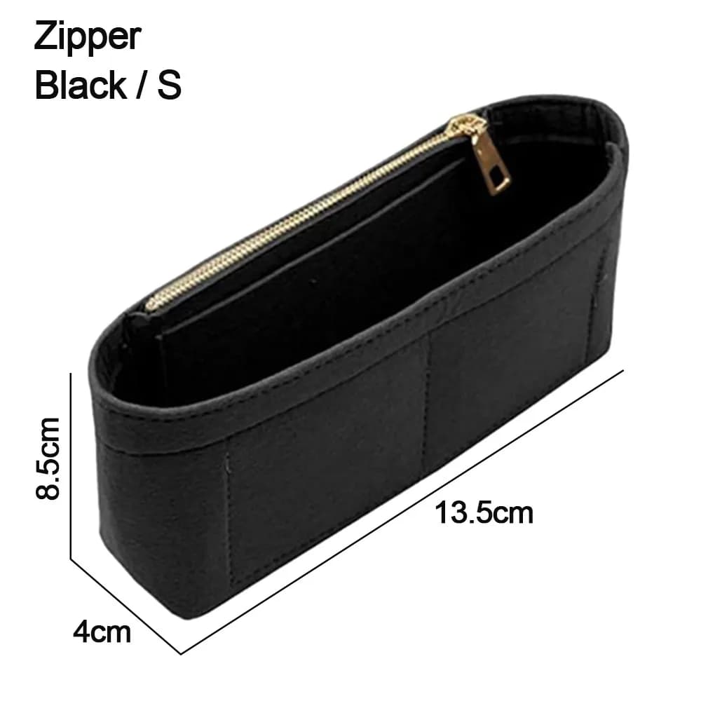 Portable Felt Handbag Insert Bag Black Khaki Storage Organization Internal Bag Cosmetic Storage Bag For Marmont