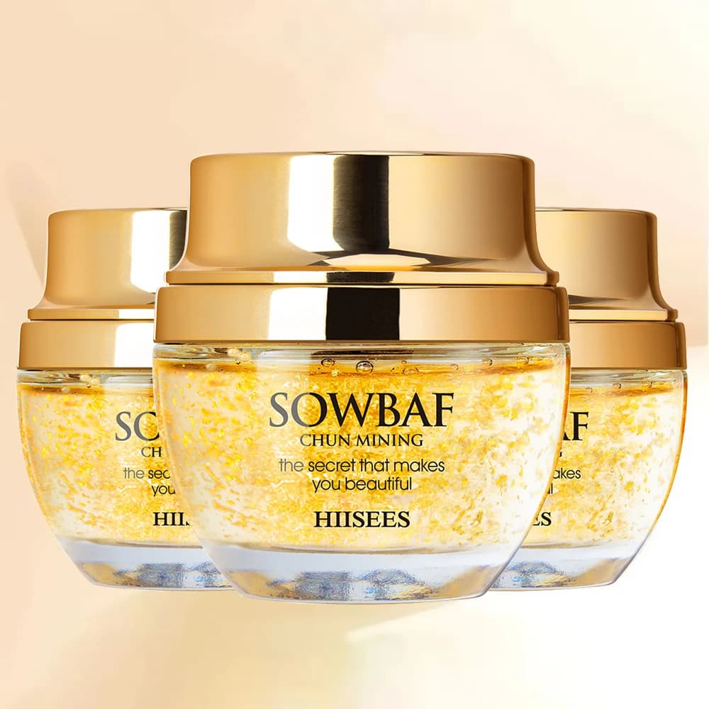 24K golden snail collagen cream moisturizing and for skin care, essential oil control, facial beauty product formulated for women