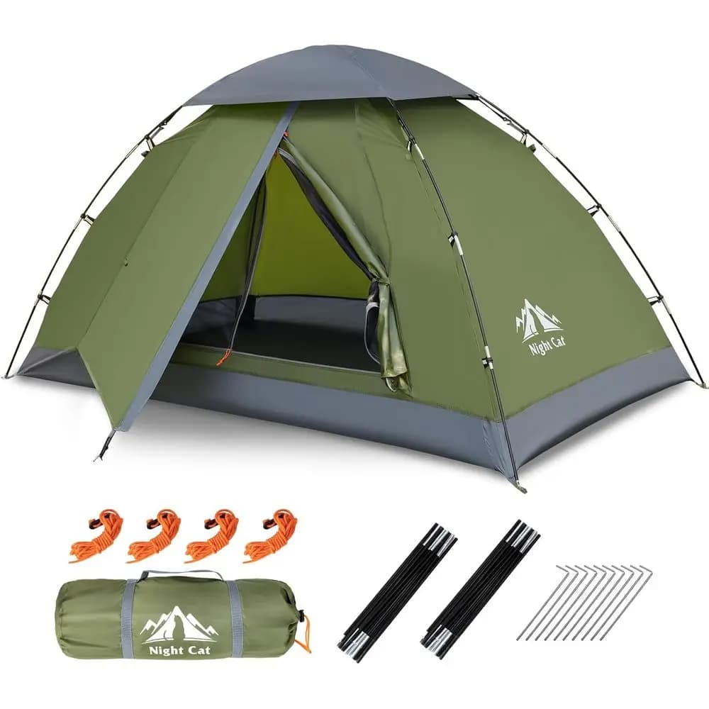 Tenda Leggera per 1-2 Persone, Facile da Montare, Impermeabile e Compatta per Campeggio ed Escursionismo