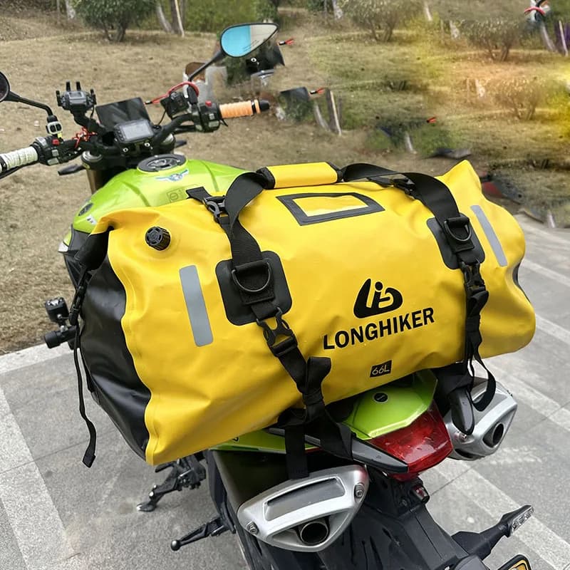 Borsa per sedile posteriore impermeabile per moto sella riflettente bagaglio a secco accessori per esterni guida universale in viaggio