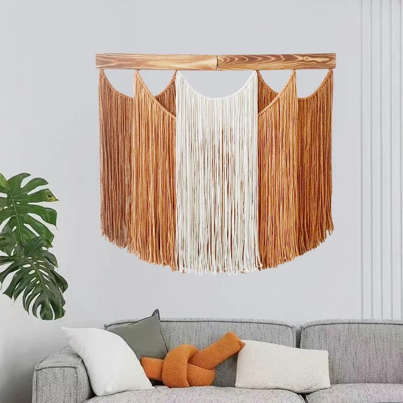 Macrame Wall Hanging Large Boho Decor Wall Tapestry Handmade Tassel for Living Room Bedroom Headboard Nursery Apartment Decor