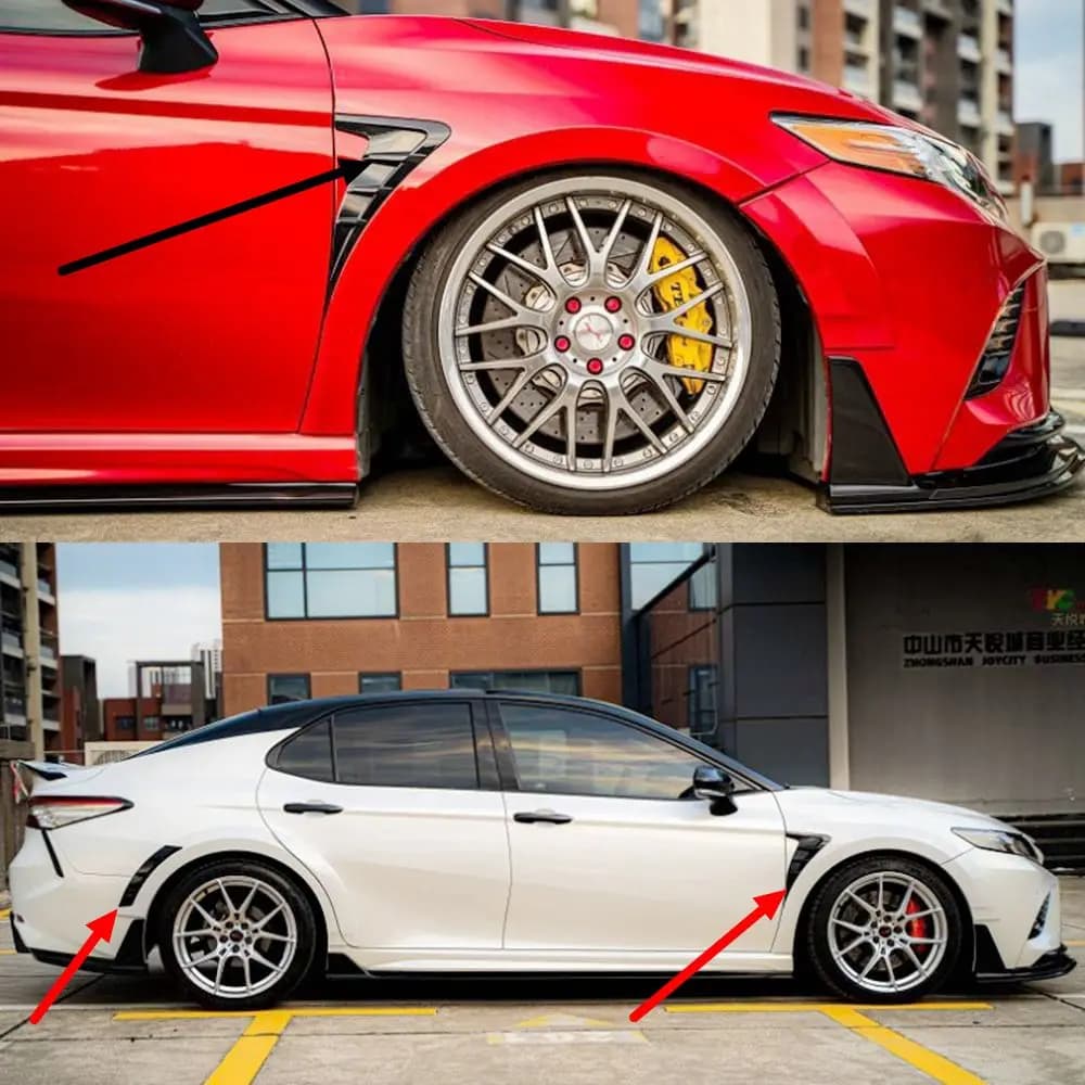 Parafanghi rossi copri sopracciglia per Toyota Camry SE XSE Sport modello 2018-2022 solo Kit carrozzeria parafango arco ruota larga