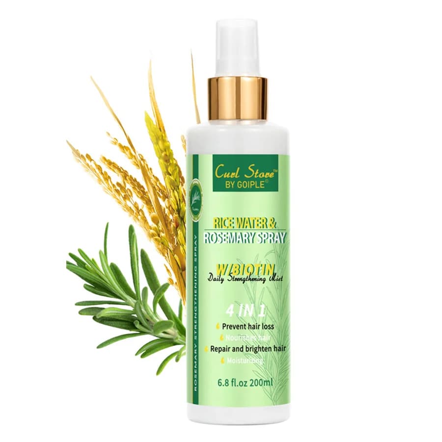 GOIPLE Riso Naturale Acqua e Rosmarino Spray Biotina Nutre Idrata La Salute Del Cuoio Capelluto Liscio Estremità Divise Rafforzare Quotidiana Nebbia Dei Capelli