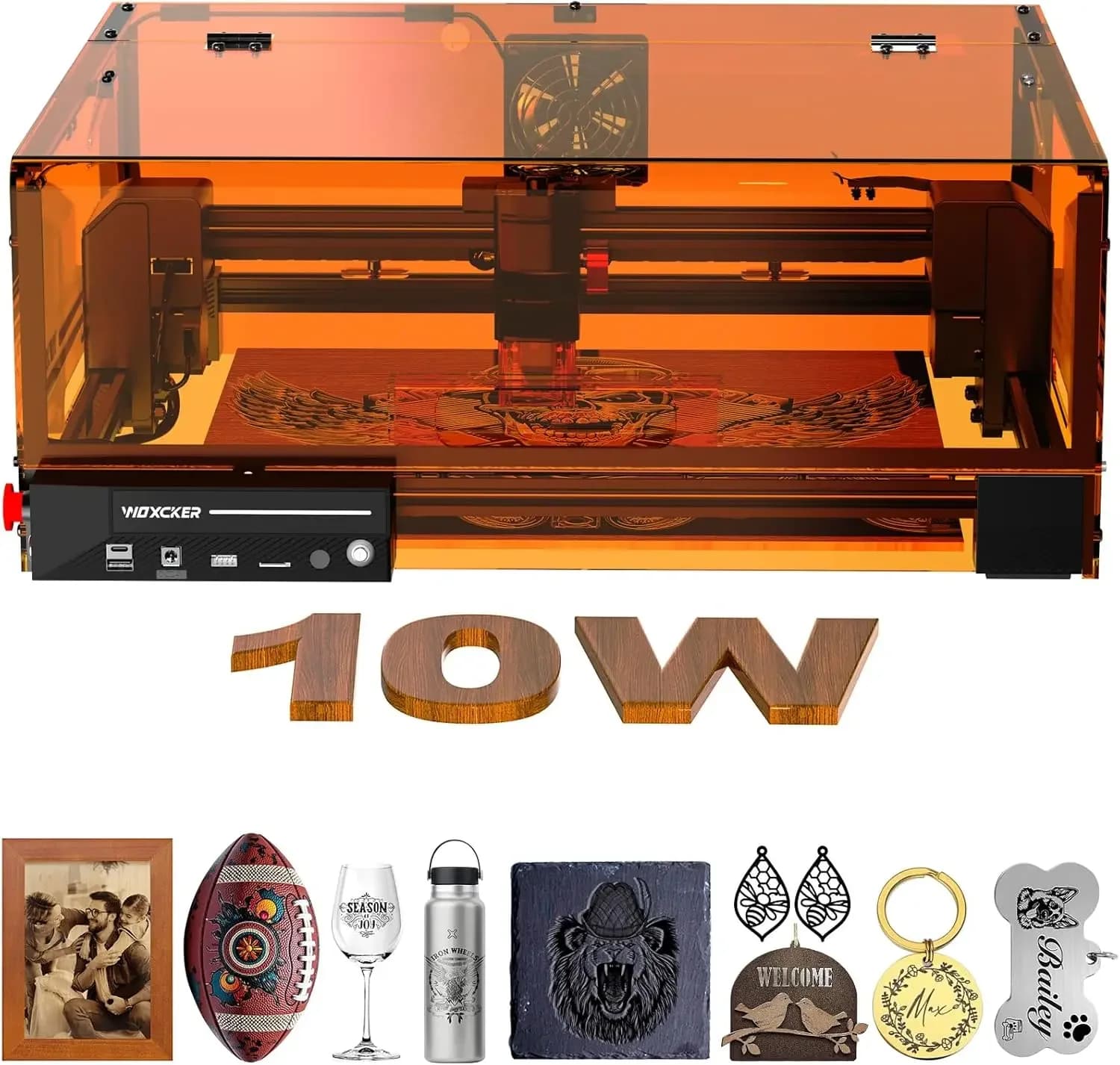 Laser Engraver, Laser Cutting and Engraving Machine Woxcker L2 MAX 10W, Working Area 300x300mm, Precision CNC Machine 0.01mm