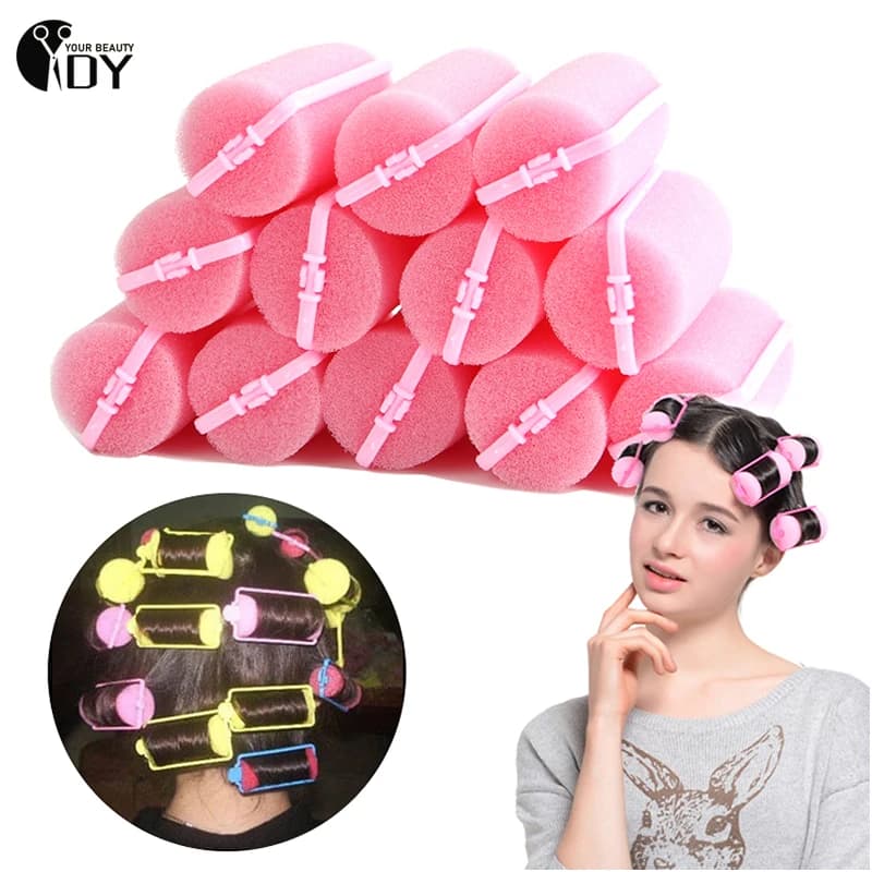 16-14 pieces magic sponge foam bigodini styling bigodini pillow salon hairdresser for barber curls diy diameter 1.5/2/2.5/3/3.6 cm