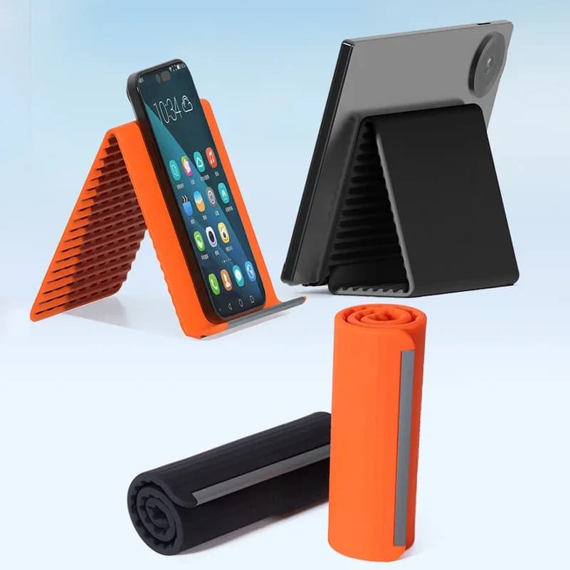 Supporto per Telefono in Silicone Pieghevole e Portatile, Flessibile in Qualsiasi Forma, Regolabile Multi-Angolo per Cellulare