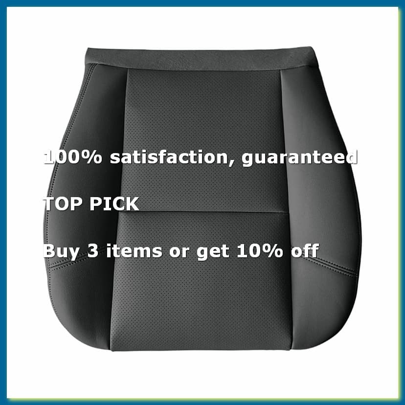 ●Car Front Driver Side PU Leather Seat Cushion Bottom Seat Cover for Escalade 2007-2014 Black