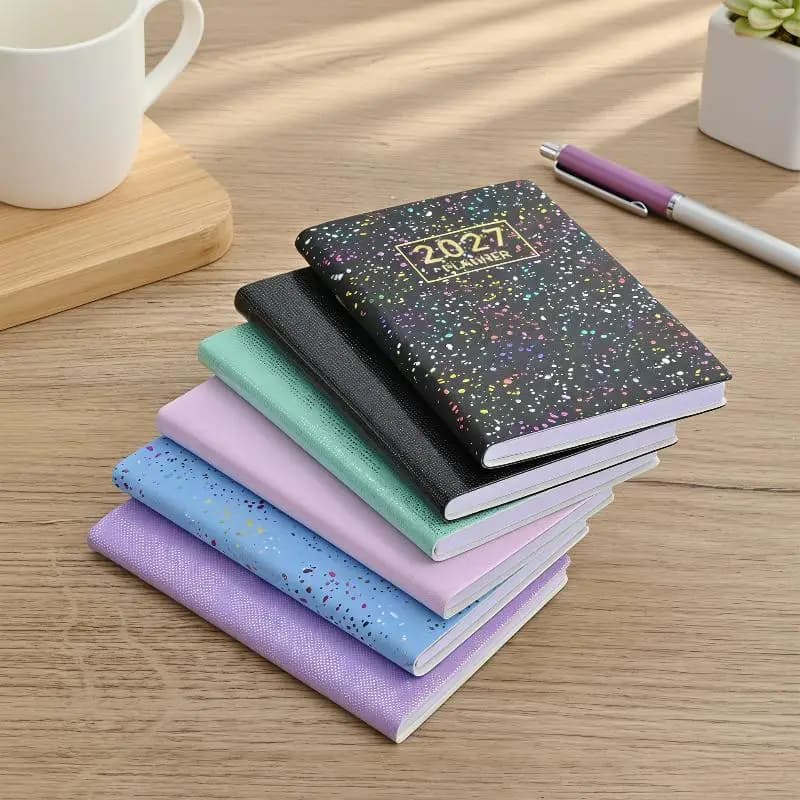 Mini 2027 Calendar Agenda Book Pocket Size Daily Planner Notebook for Students School Assignment & Life Schedule Record