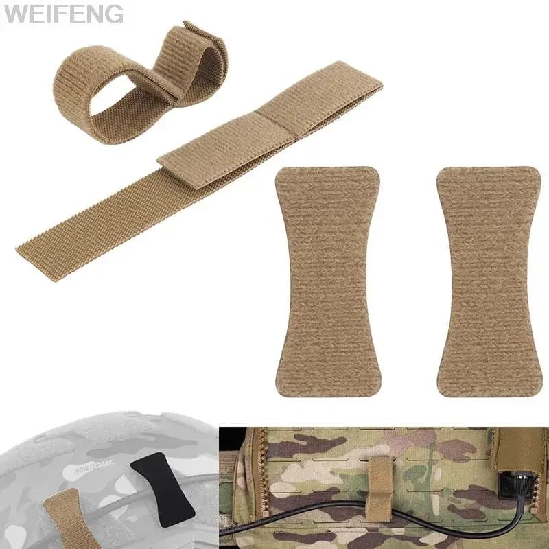Fascette per nastro raccolte per cavi tattici Molle Organizzatore di fissaggio raccolto in filo Adesivo magico Cavo per gilet Restrizioni riutilizzabili