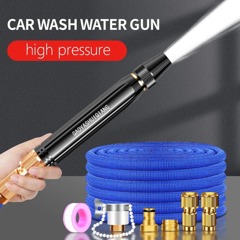 Accessori per Autolavaggio: Pistola ad Alta Pressione con Ugello Rotante, Tubo Telescopico, Spruzzatore Metallico per Pulizia Casa e Giardino