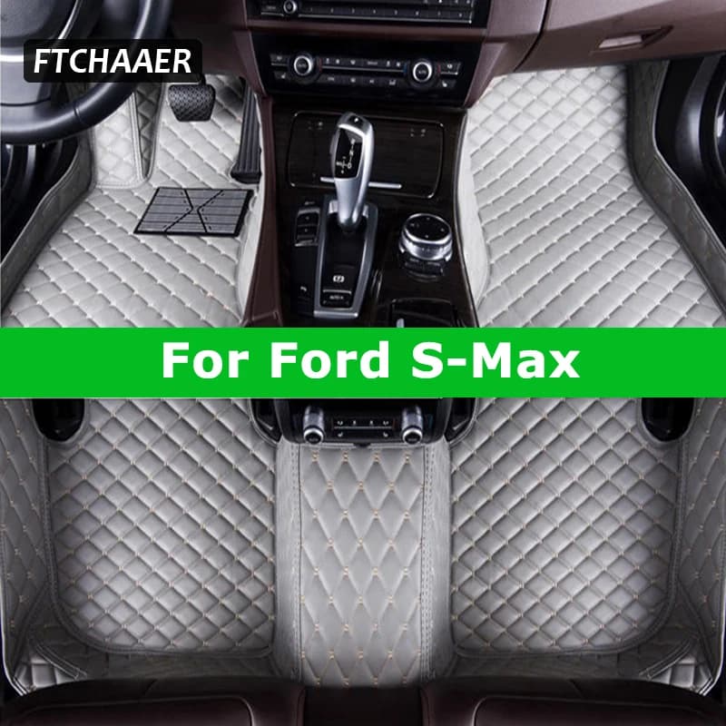 Tappetini per auto personalizzati FTCHAAER per Ford SMax S-Max Tappeti per auto Accessorio per auto