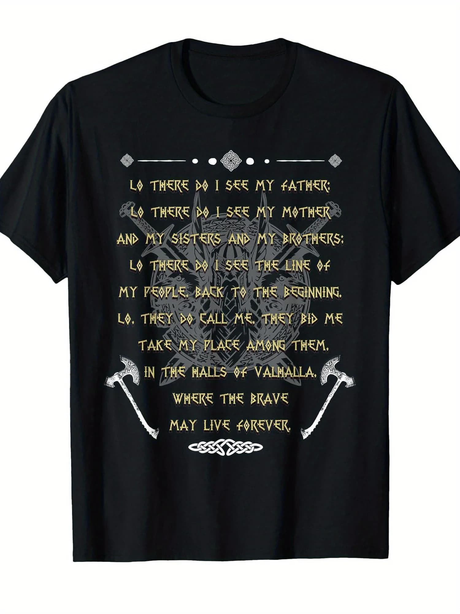 Viking Pre-War Prayer Men's T-shirt - Design 100% Viking Warrior