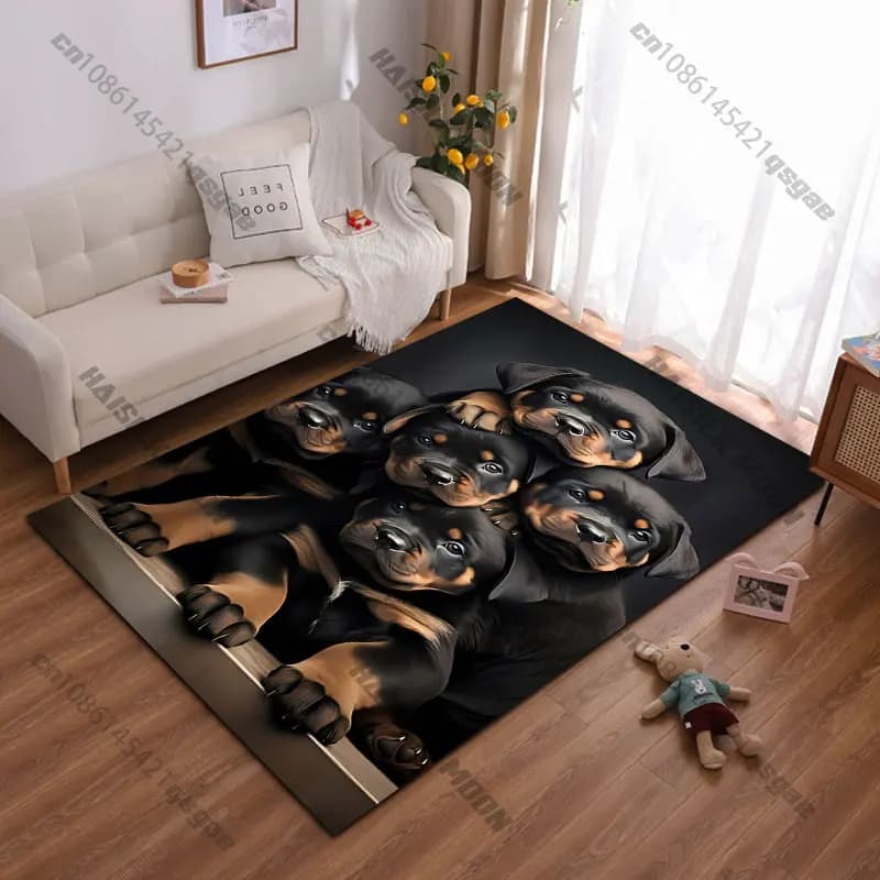 Adorabili cuccioli che mostrano un legame intimo, tappeto da yoga, decorazione per soggiorno, tappetino per gattonare per bambini, zerbino, tappeto per area giochi