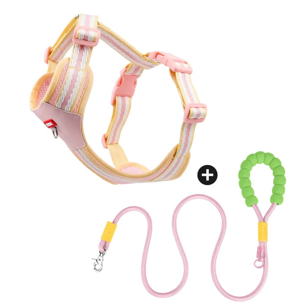 Dopamine Dog Harness & Leash Set - Adjustable Pet Harness Vest Dog Leash Outdoor Walking for Small Medium Dogs