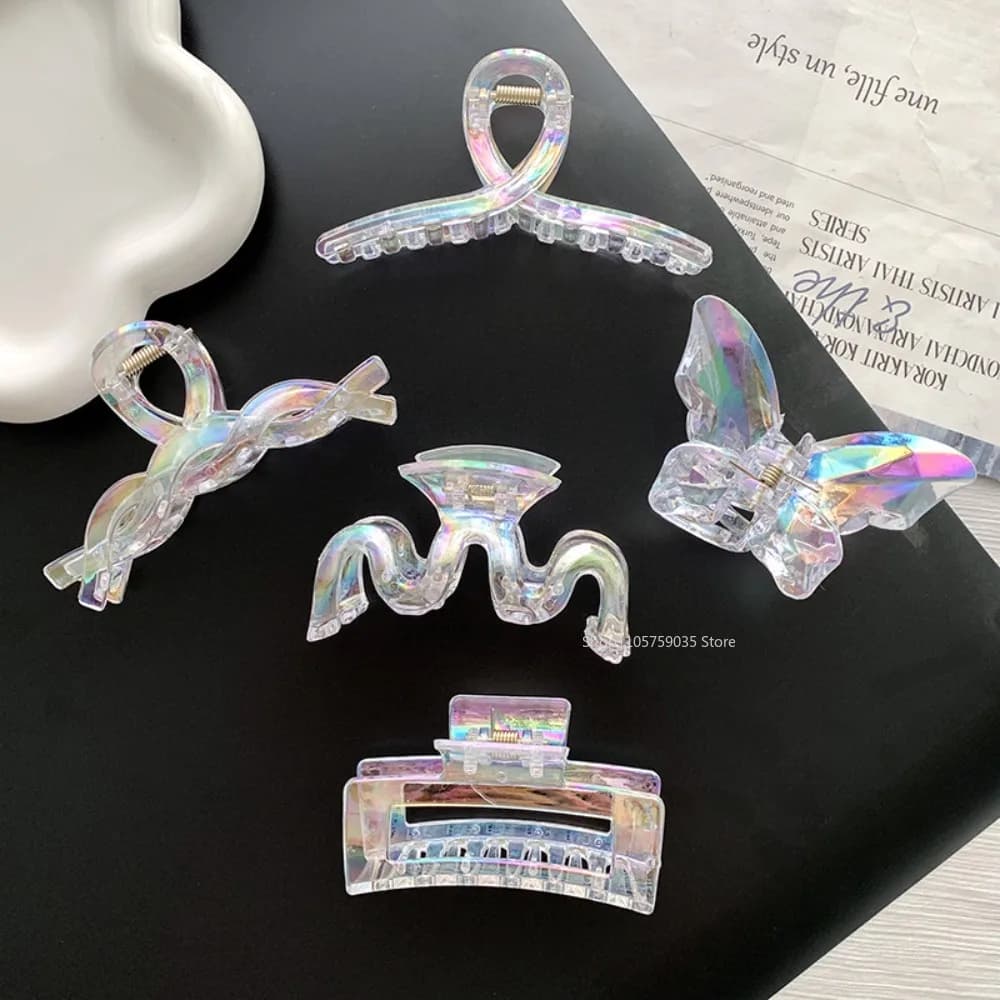 Symphony Transparent Mermaid Grab Clip Large Hairpin Women Back Head Disc Hair Shark Clip Temperament Hairpin Hair Accessories