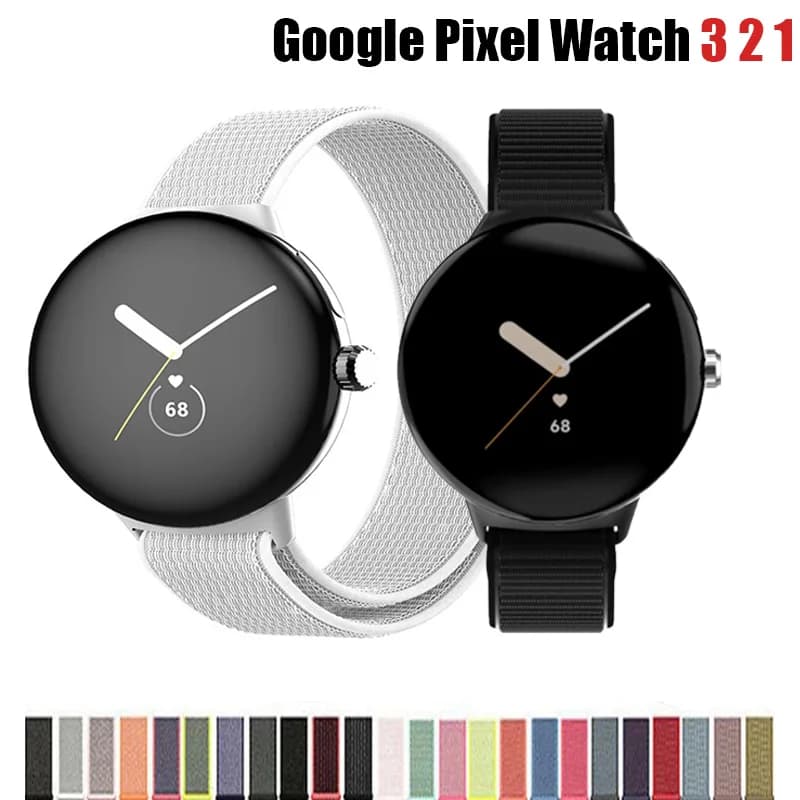 Replacement Sports Strap for Google Pixel Watch 3 Strap 41mm Accessories Bracelet with Nylon Ring Belt Pixel Watch 2 1 Band