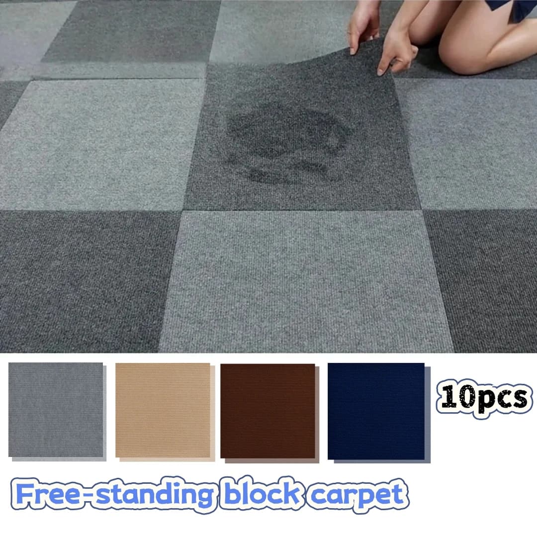 10 pezzi di tappetini autoadesivi antiscivolo da 30X30 cm, tappeto silenzioso per pavimento, adesivo per tappeto decorativo per soggiorno e casa