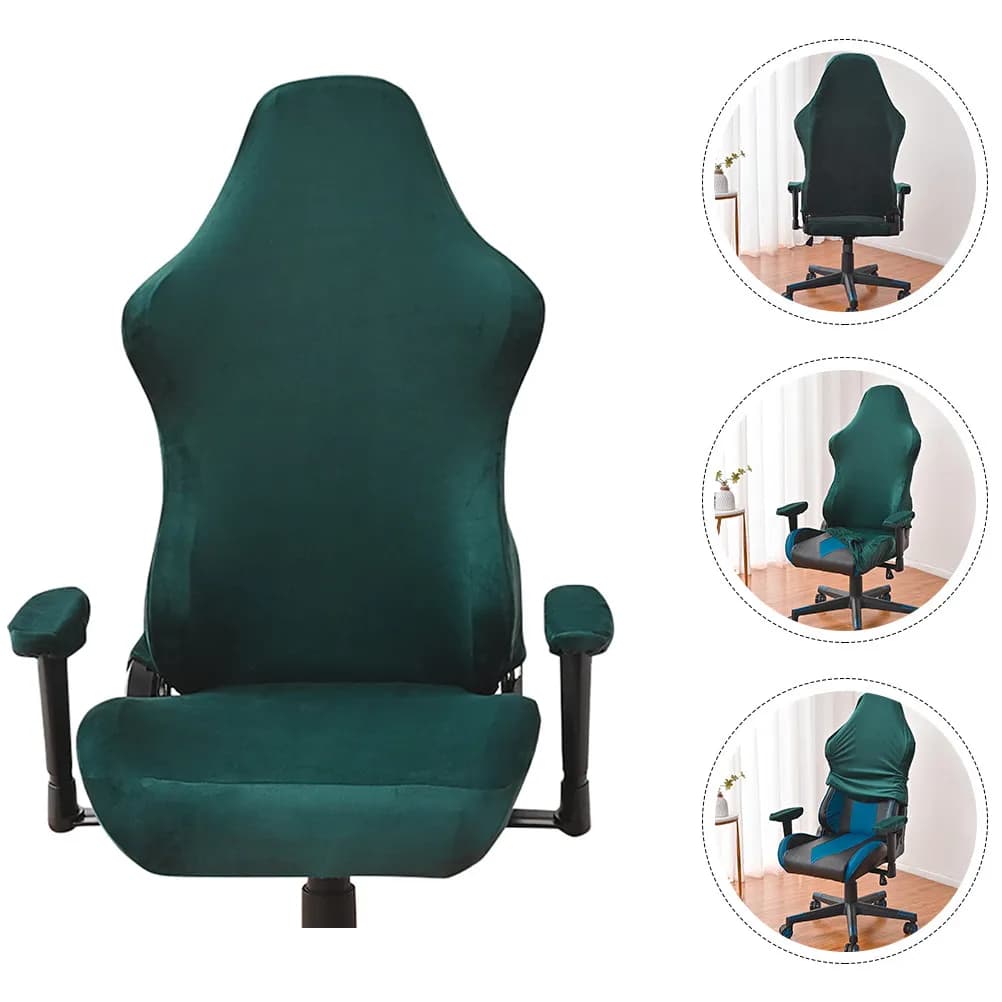 1Set Gaming Chair Cover Stretch Elastic Computer Office Chair Slipcover Protective Seat Armchair Swivel Cover Covers for Chairs