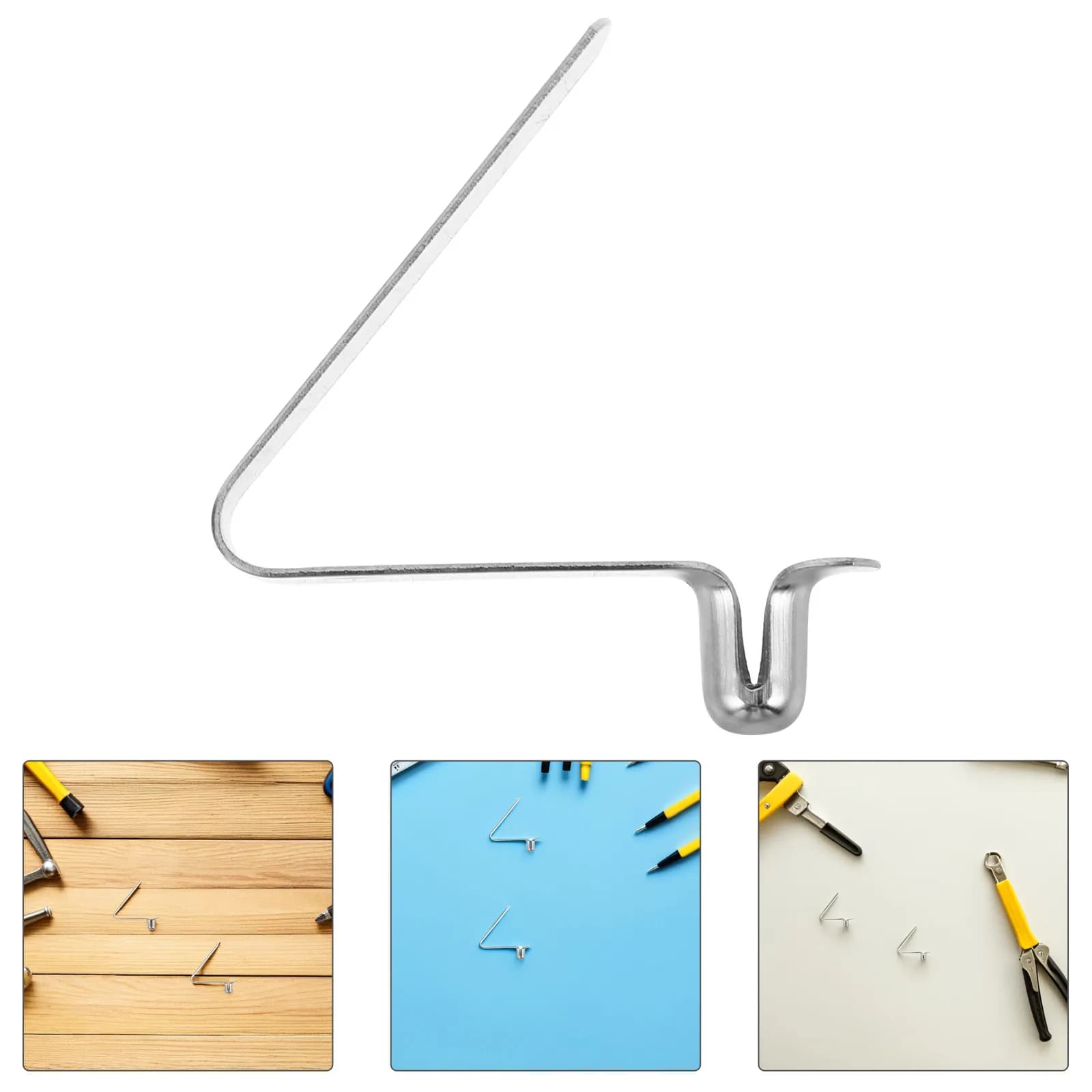 60Pcs V Shape Spring Snap Clip Tubing Buckle 30Mm Small Metal Spring Clips for Tent Pole Kayak Paddle Umbrella Compressed DIY