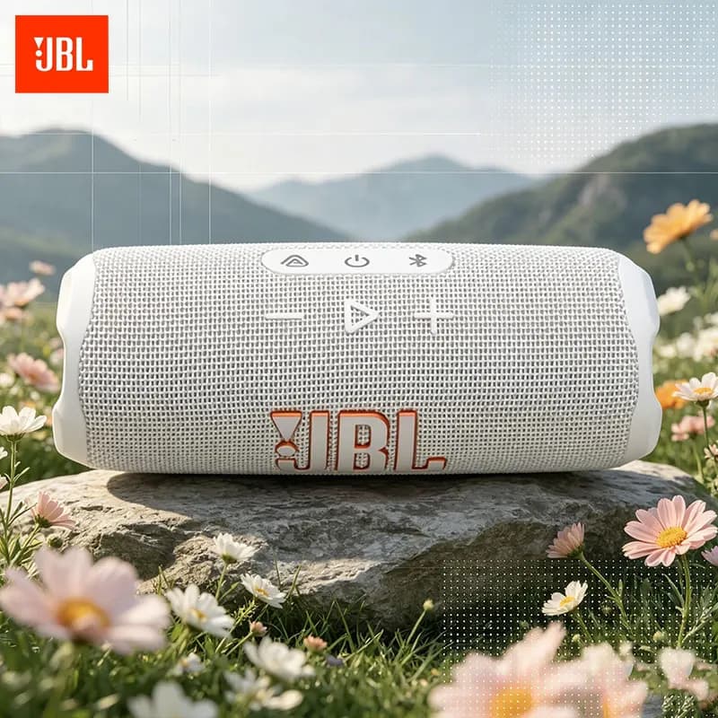 JBL Flip 7: Commutazione audio multi-dispositivo: compatibile con telefoni cellulari, tablet e TV, utilizzando altoparlanti Bluetooth.
