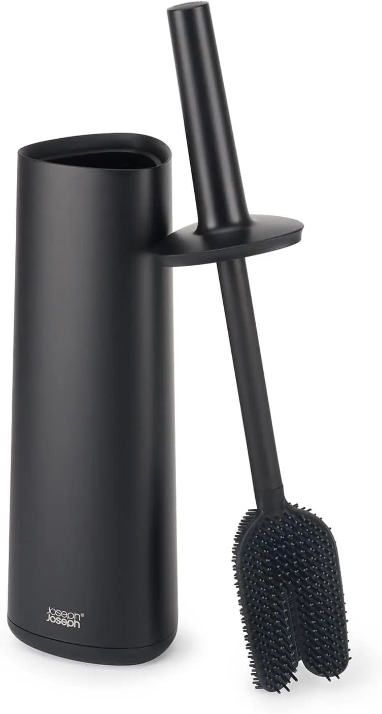 Set Spazzola per WC Intelligente 360° con Supporto per Stoccaggio, Anti-Goccia, Anti-Intasamento, Tripla Azione