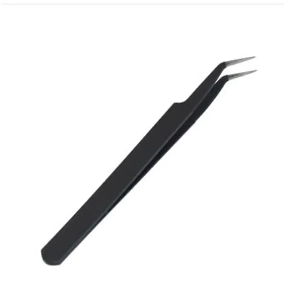 Hot Straight Grips Stainless Steel Curved Folders Black Eye Makeup Tools Eyebrow Extension