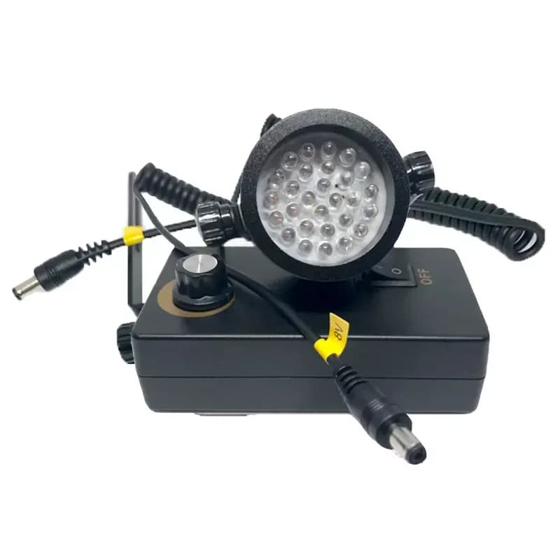 Microscope LED Light 28LED Adjustable Angle & Brightness Oblique Source 220V Plug Side Spotlights Illuminator Tools