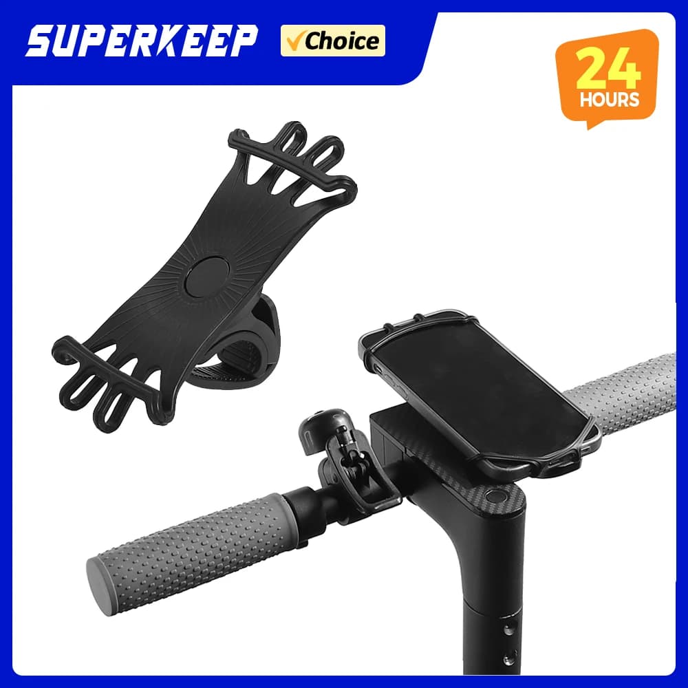Universal Phone Mount Part Silicone Phone Holder for Ninebot Max G30 G2 G3 E3 E3Pro F2 F2Pro F2Plus F3 for Electric Scooter Bike